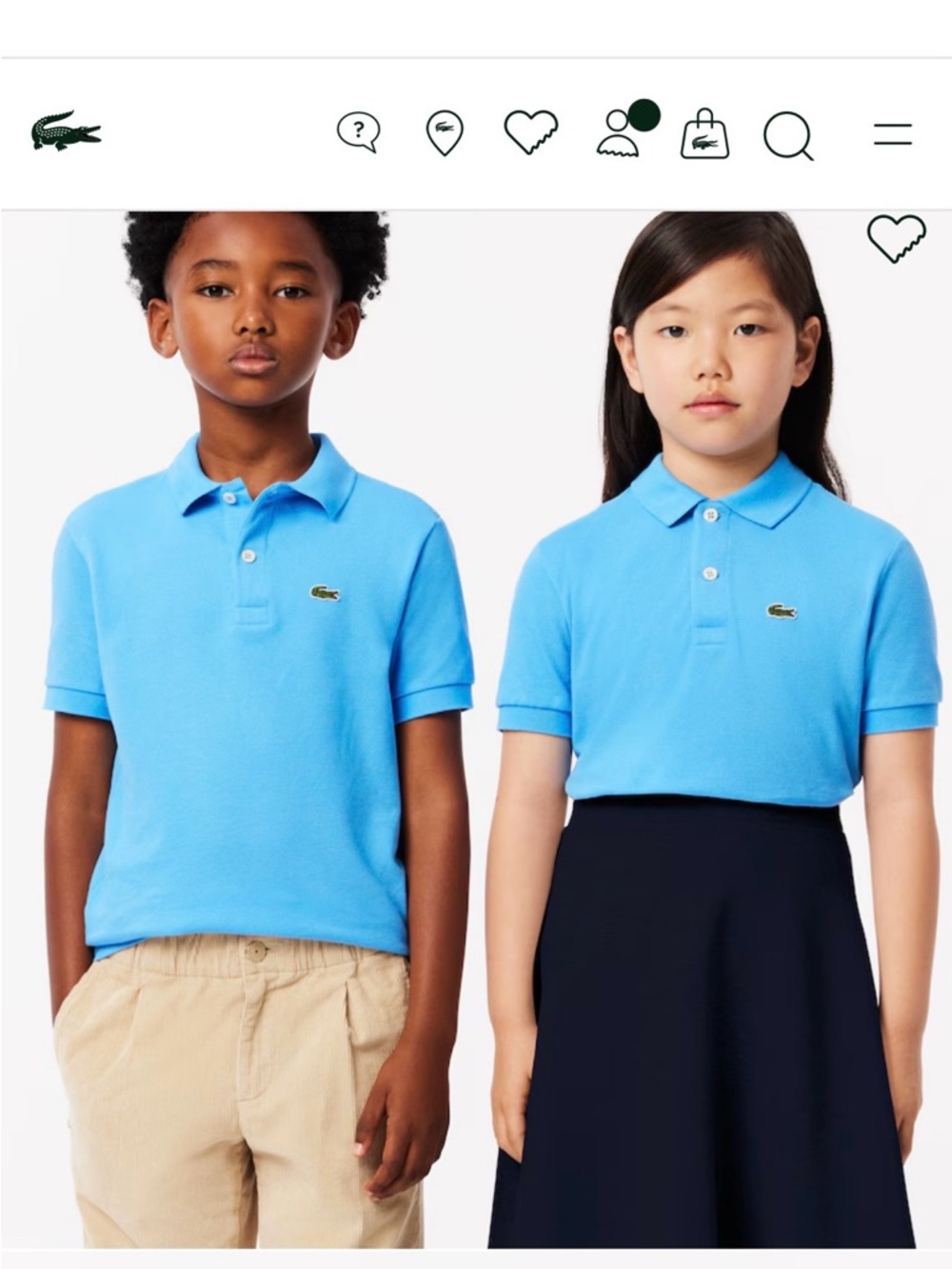 New Lacoste Classic Polo in Ocean Blue Size 4 kids (boy or girl)